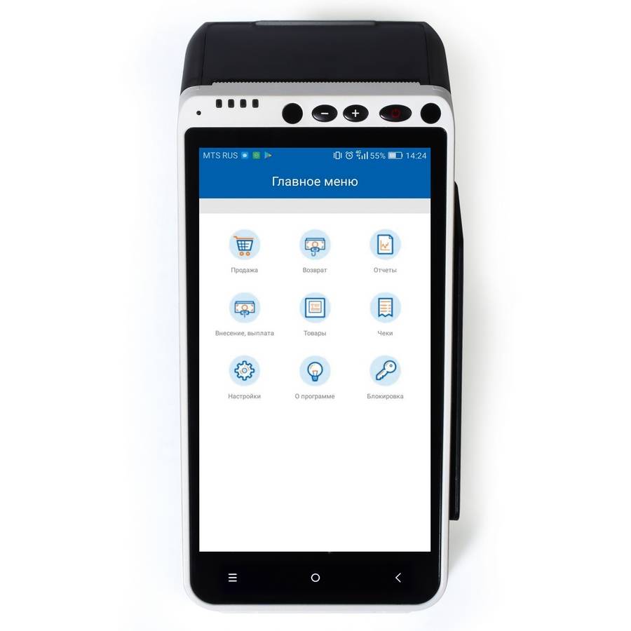 ККТ "ШТРИХ-СМАРТПОС-Ф" МИНИ с ФН 36 (5.5" 720x1280 IPS, 57 мм, ОС Android 7.0, ilexx.lite) 