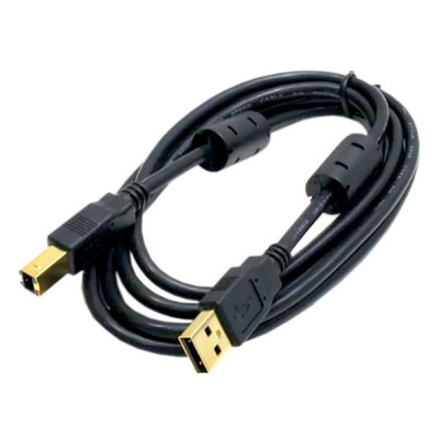 Кабель для подсоединения USB 2.0 /Am - Вm/ для ККТ АТОЛ (1.8 м, 2 фильтра, черный)