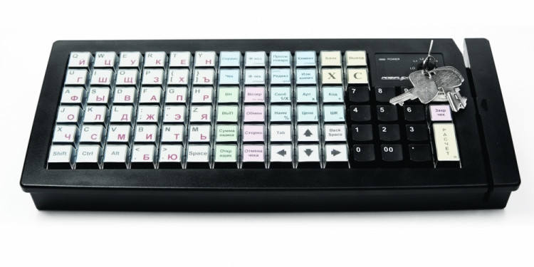 Программируемая клавиатура Posiflex КВ-6600B черная артикул 7993             KB-6600U-B