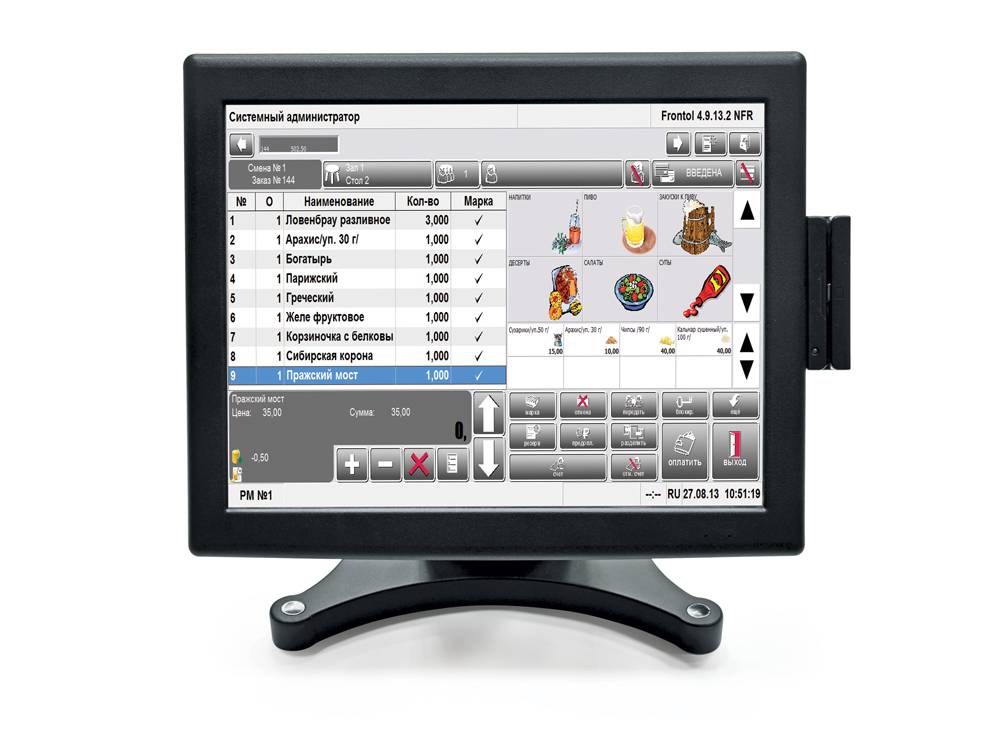 Сенсорный POS-монитор 15" АТОЛ CPOS-15TM, P-CAP, с ридером МК артикул 40853